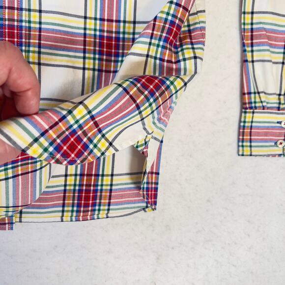 Talbots Button Shirt Woman's Small Long Sleeve Multi Color Plaid All Cotton - Picture 6 of 11